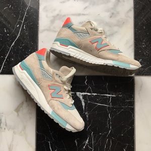 Bright New Balance sneakers